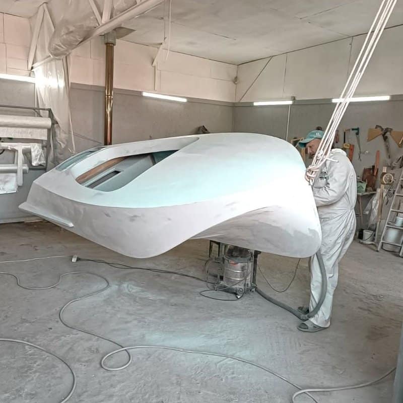 Көл түсүндөгү Loro Piana Interiors жүн твили.
